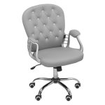 Bureaustoel - Ergonomisch - Armleuningen - Comfortabel - Lichtgrijs