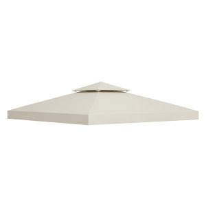 Tuinpaviljoendak - Vervangend dak - Metalen - Crème wit