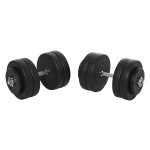 Halterset - 50 kg - Stalen halters - zwart