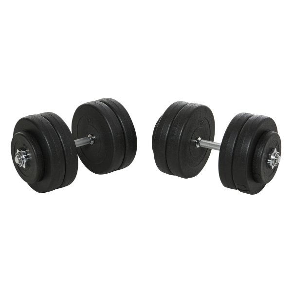 Halterset - 50 kg - Stalen halters - zwart