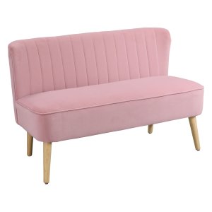 Tweezitsbank – Luxe Living - Stoffen bekleding – Lounge design - Roze