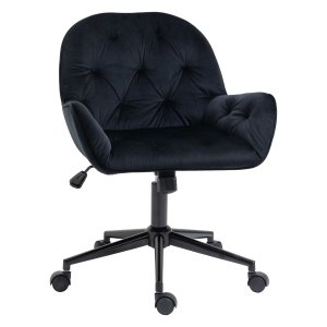 Kantoorstoel - LuxeComfort - Wieltjes – Verstelbaar - Zwart
