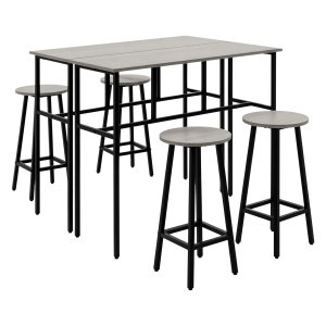 Eettafel - Industriële Design - Staal Frame - Walnootbruin