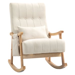 Schommelstoel - Comfortabel - Stevig frame - Beige
