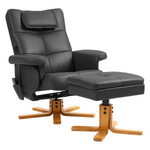 Massagestoel - Verstelbare rugleuning - USB-oplaadpoort - Zwart