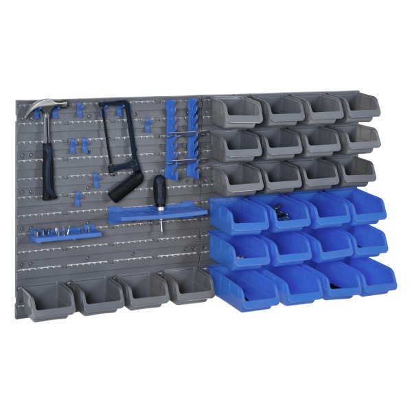 Opbergdozen - Met haken – Stapelbaar - Blauw