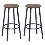 Barstoelen - Zaza Home - Stalen frame - Modern design - Zwart