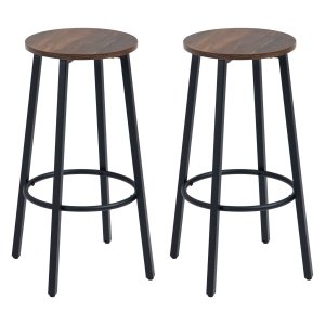 Barstoelen - Zaza Home - Stalen frame - Modern design - Zwart