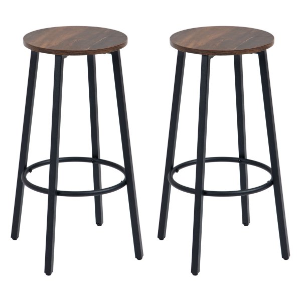 Barstoelen - Zaza Home - Stalen frame - Modern design - Zwart