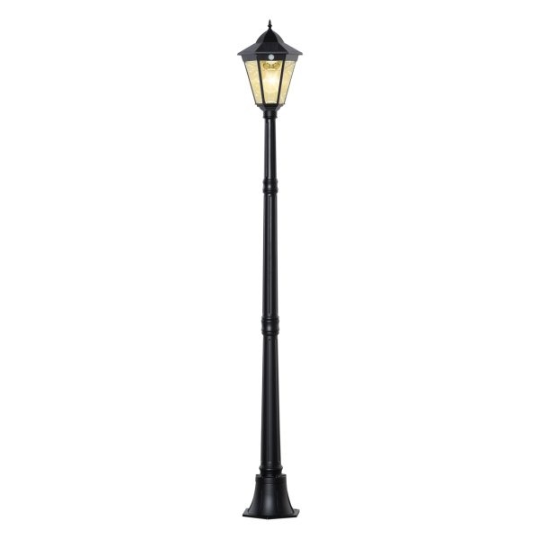 Tuinlantaarn - SolarLight - 19 LEDs – 130 Lumen - zwart
