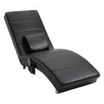 Massagestoel - Comfort Plus - Hoge rugleuning - Kunstleren kussen - Zwart