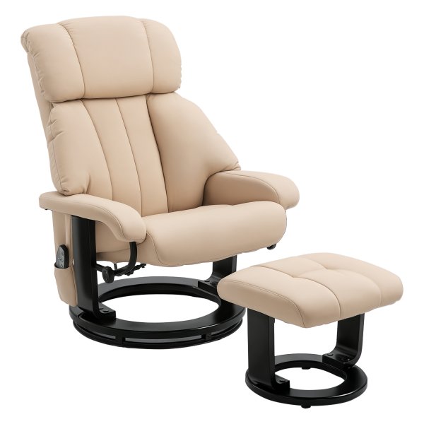 Relaxfauteuil - ComfortMax - Massagefunctie - Ergonomisch Ontwerp - Beige