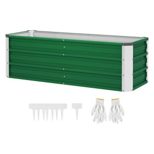Tuinbed - Stalen frame - Bloembak - Groen