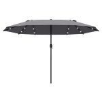 Tuinparasol - Luna - LED-verlichting - Donkergrijs