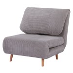 Slaapbank - Relaxdesign - Verstelbaar comfort - Polyester Lichtgrijs