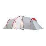 Kampeertent - tenttwee - 2 slaapkamers – luifel - grijs