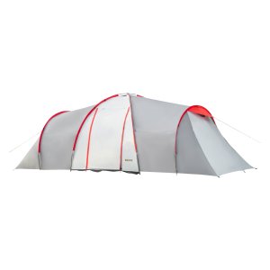 Kampeertent - tenttwee - 2 slaapkamers – luifel - grijs