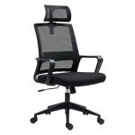 Kantoorstoel - Ergonomisch - Verstelbare hoofdsteun - Zwart