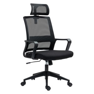 Kantoorstoel - Ergonomisch - Verstelbare hoofdsteun - Zwart