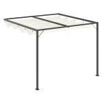 Tuinpaviljoen - Stofdak - Overdekt terras - Crème wit