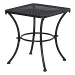 Tuinbijzettafel - Metalen koffietafel - Zwarte kleur