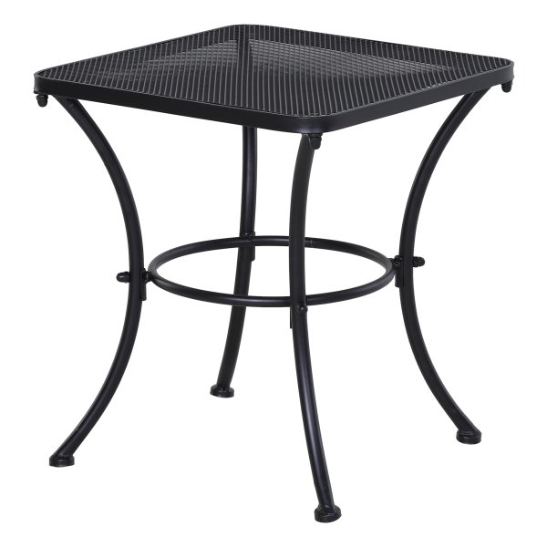 Tuinbijzettafel - Metalen koffietafel - Zwarte kleur