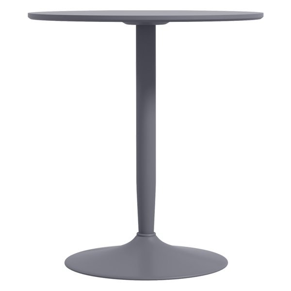 Eettafel - Moderne - Ronde tafelblad - Stalen poten - Grijs