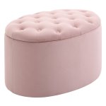 Opbergbank -- Gestoffeerd - Roze