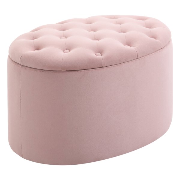 Opbergbank -- Gestoffeerd - Roze