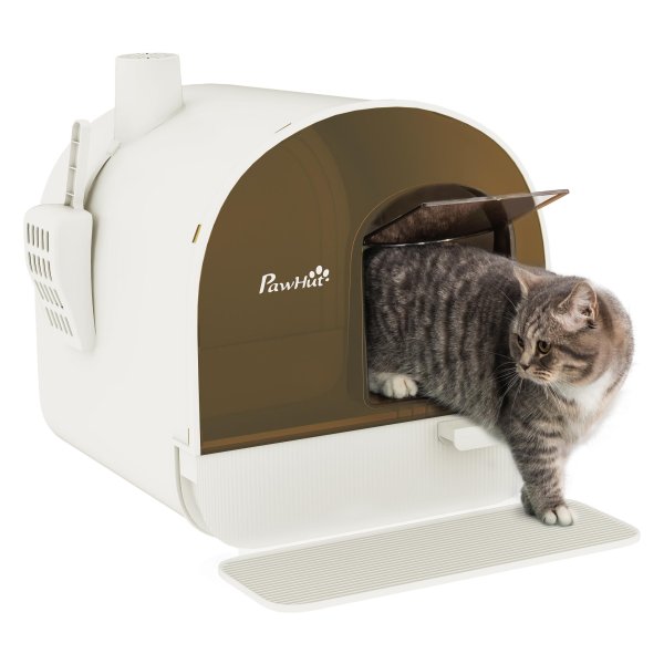 Kattentoilet - Zaza Home - Kap en deksel - Matte afwerking - Wit