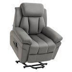 Comfortabele Relaxstoel - Opstaan hulp - Uitschuifbare voetsteun - Grijs