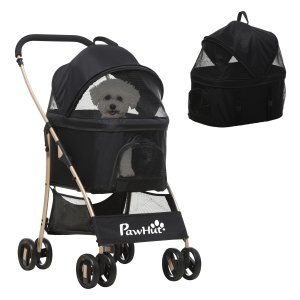Hondenbuggy – PetRide - Opvouwbaar en comfortabel – Zwart