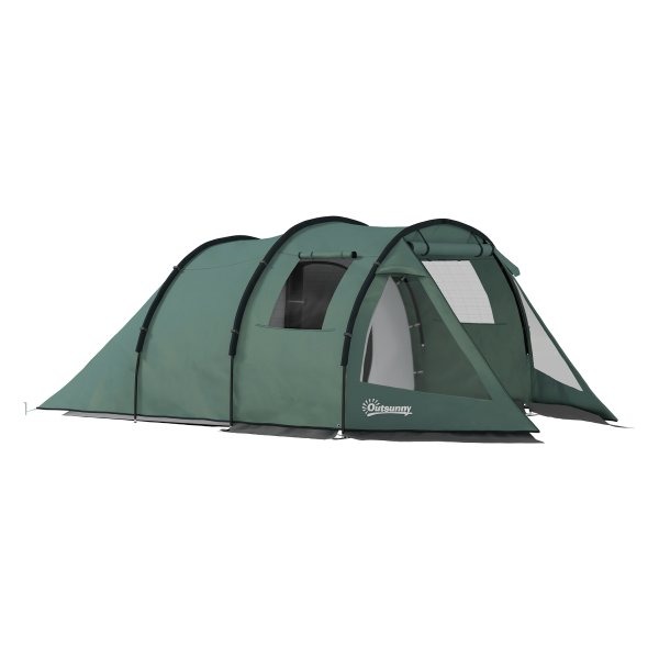 Tweepersoons Campingtent - Campingtent - Venster met Muggengaas - Groen