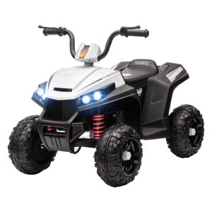 Kinderquad - Stoere elektrische - Muziek & vering - Wit