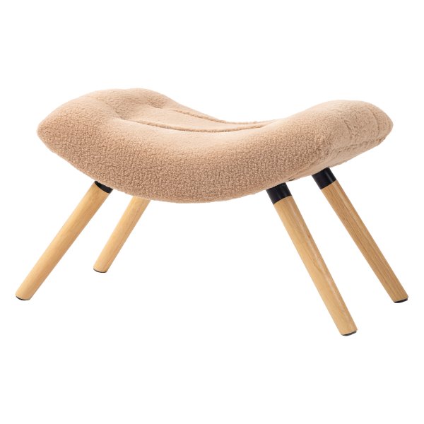 Voetenbank - Comfortabel - Fleece - Bruin