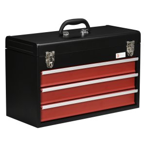 Werkbank – Staalwerk - Handige handgreep – Veiligheidsslot - Zwart/Rood