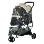 Hondenbuggy - Inklapbaar - Met regenbescherming - Blauw