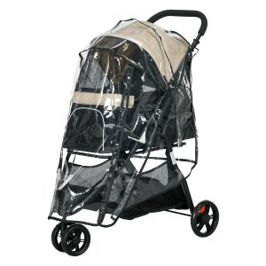 Hondenbuggy - Inklapbaar - Met regenbescherming - Blauw