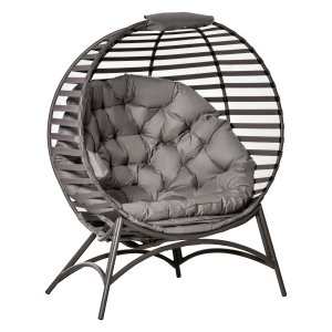 Tuinstoel - Papasesse - kussen en opvouwbaar - zwart