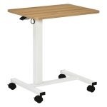 Staand bureau - Verstelbaar - Wielen - Wit