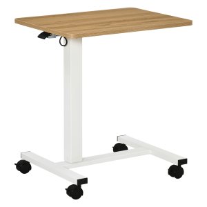 Staand bureau - Verstelbaar - Wielen - Wit