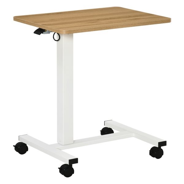 Staand bureau - Verstelbaar - Wielen - Wit