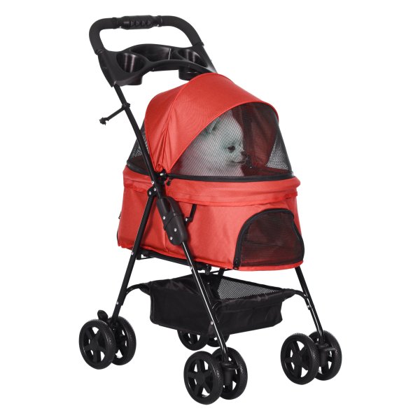 Hondenbuggy - Luxe PawHut - Vouwbaar en comfortabel - Grijs