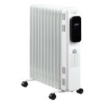 Elektrische Radiator - Mobiele – Oliegevuld - 11 Verwarmingspanelen - Wit