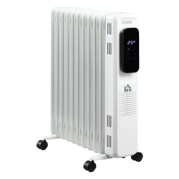 Elektrische Radiator - Mobiele – Oliegevuld - 11 Verwarmingspanelen - Wit