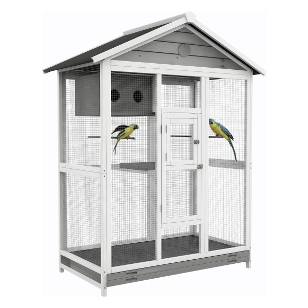 Vogelkooi - Zaza Home - percussie-staven - uittrekbare lade - bruin
