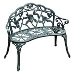 Tuinbank - Stijlvolle parkbank - Decoratief tuinmeubel - Zwart