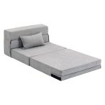 Bankbed - Gestoffeerd - Om te bouwen - Lichtgrijs