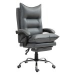 Bureaustoel - Ergonomische - Verstelbare zithoogte - Kantelbare rugleuning - Donkergrijs