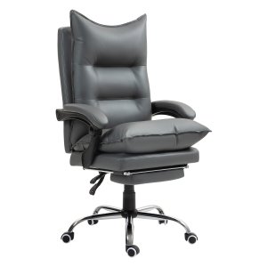 Bureaustoel - Ergonomische - Verstelbare zithoogte - Kantelbare rugleuning - Donkergrijs